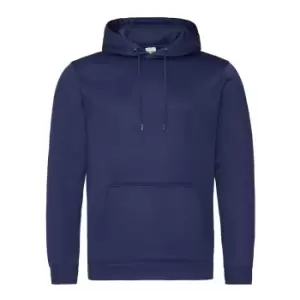 Image of AWDis Adults Unisex Polyester Sports Hoodie (L) (Oxford Navy)