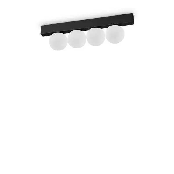 Image of Ping Pong 4 Light Globe Ceiling Light Black 1000Lm 3000K