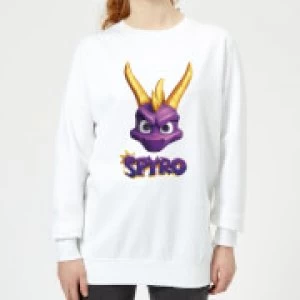 image of Spyro Face Womens Sweatshirt - White - 3XL