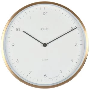 image of Acctim Bronx 30cm Wall Clock - Brass