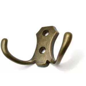 Image of Small Double Coat Hanger Hook Door Wall Bath BK24 Model - Colour Antique - Pack of 10