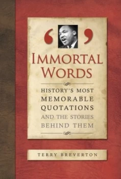 Image of Immortal Words by Terry Breverton Hardback