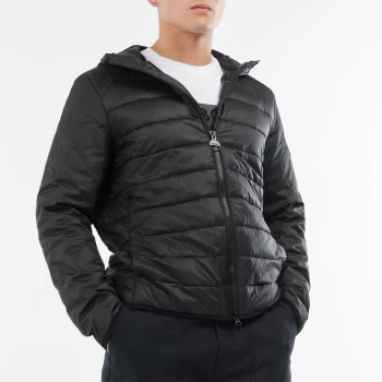 Image of Barbour International Mens Hooded Dulwich Quilt Jacket - Black - L