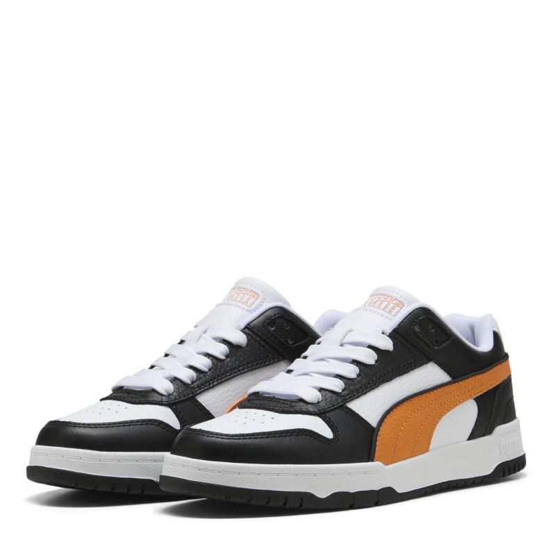 Image of Puma RBD Low Trainers Junior Blk/Wht/Ppy male 3 (35.5)