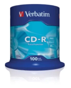 image of Verbatim 52x CD-R 700MB 100 Pack Spindle