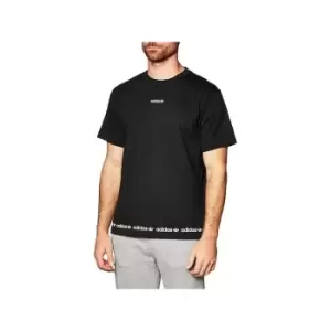 Image of XS Adidas Linear Repeat Tee Black