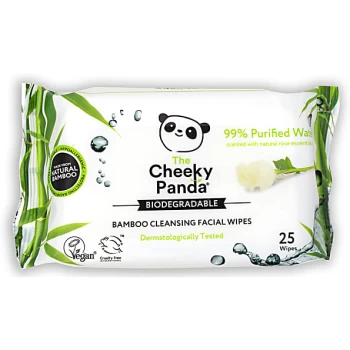 image of Cheeky Panda Bamboo Facial Cleansing Wipes - Rose