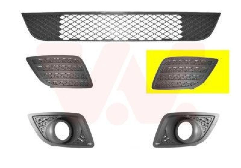 Image of VAN WEZEL Bumper grill VAN WEZEL 1806591