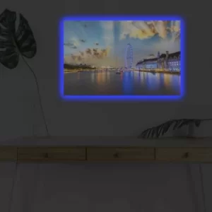 Image of 4570DHDACT-115 Multicolor Decorative LED Lighted Canvas Painting