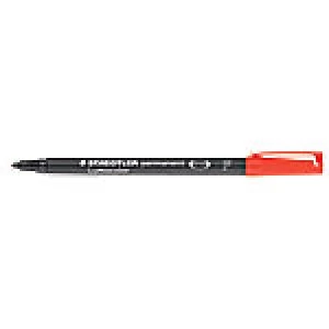 image of Staedtler Lumocolor OHP and CD Pens Permanent Fine Red, Pack Of 10