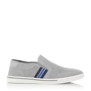 Dune London Tycoon Knit Stripe Slip On Shoes - Grey