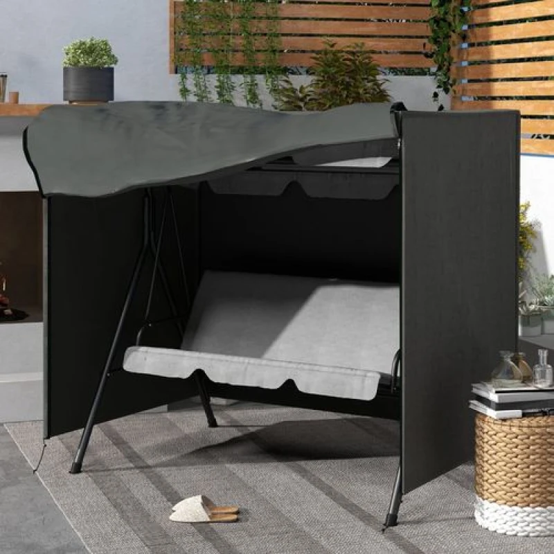 Image of Outsunny Garden Furniture Protector Patio Swing Chair Cover Large Outdoor Grey 84B-445V00CG