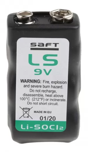Image of 9 V PP3 battery 9V PP3 Lithium Saft LS9V
