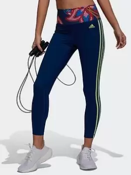 Image of adidas Farm Rio Training Essentials 7/8 Tights, Blue Size M Women