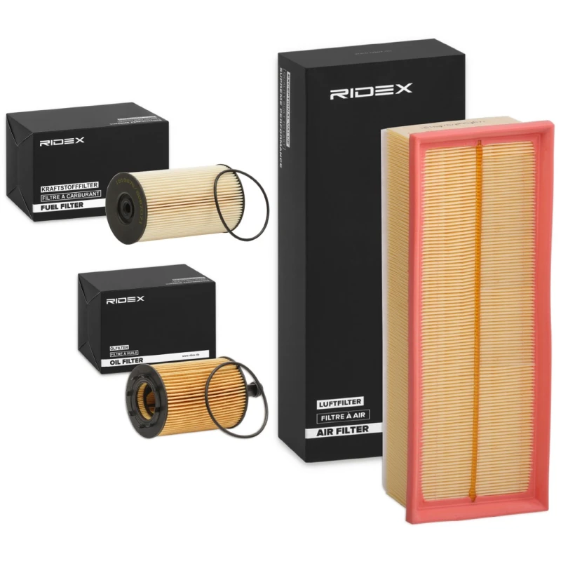 Image of RIDEX 4055F7528 Filter Set with gaskets/seals, with pre-filter Filter Set (4055)