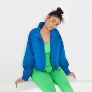 Image of Missguided Zip Through Jacket - Blue