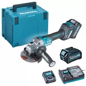 Image of Makita GA023G 40v Max XGT Cordless Brushless Angle Grinder 125mm 2 x 2.5ah Li-ion Charger Case