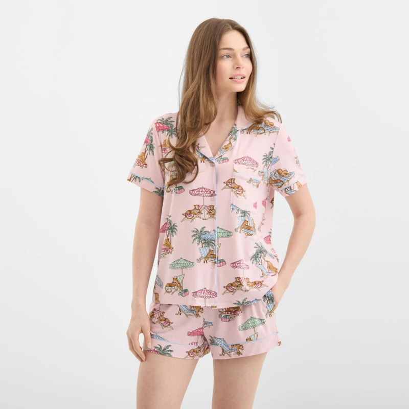 Image of Chelsea Peers ChelsP Modal S PJSet Ld62 Leopards Lounge female 14 (L)