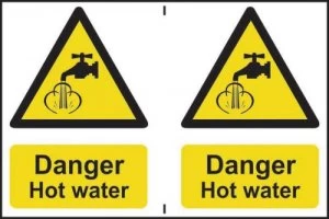 Danger Hot Water Sign SA S.Rigid PVC