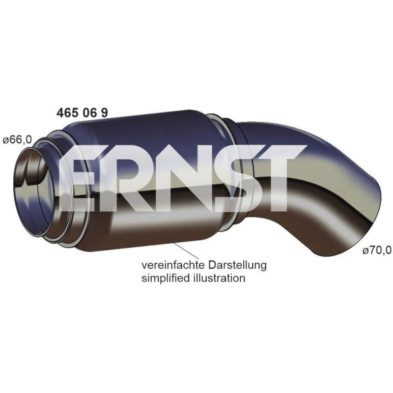 Image of ERNST 465069 Flex Hose, exhaust system Stainless Steel Flex Hose,exhaust system (3971)