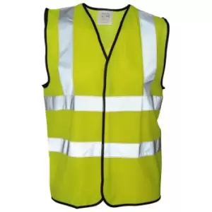 Absolute Apparel Mens Hi Vis Waistcoat (L) (Saturn Yellow) - Saturn Yellow