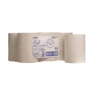 Image of Scott Slimroll Hand Towel Single Ply White Pack of 6 6657