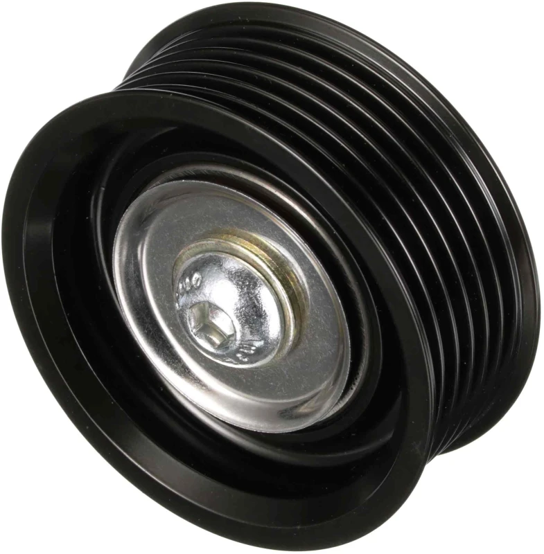 Image of GATES T36125 Idler Pulley Micro-V UNIQUE FIT, with grooves Metal Deflection/Guide Pulley,v-ribbed belt (312)