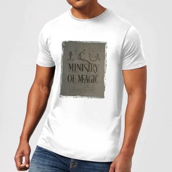 Image of Harry Potter Ministry Of Magic Mens T-Shirt - White - XS