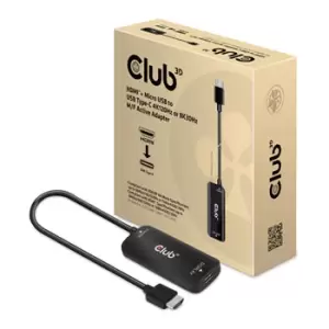 image of Club 3D HDMI+ Micro USB to USB Type-C Active Adapter