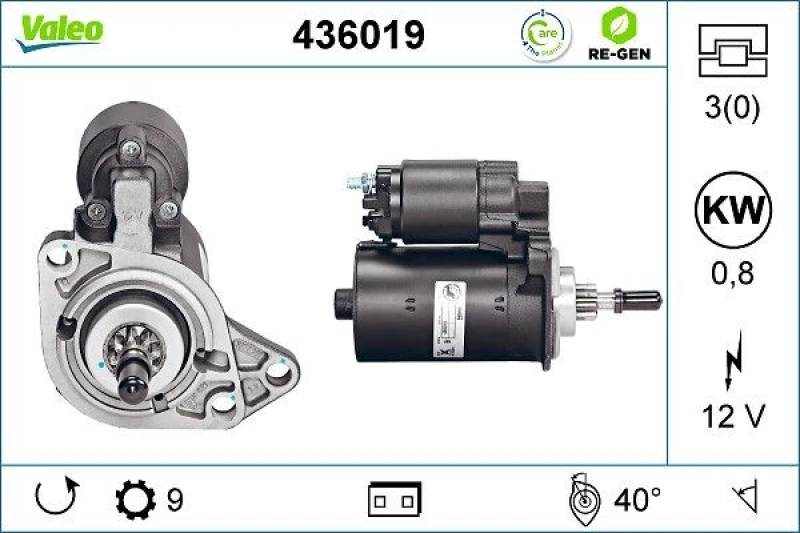 Image of Starter motor VALEO 436019