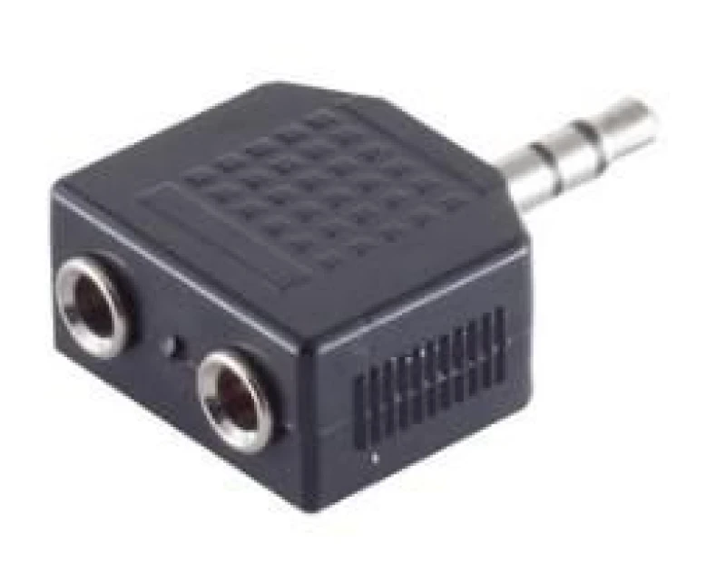 Image of Microconnect AUDALS cable gender changer 3.5mm 2x3.5mm Black