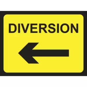 Image of Zintec 1050 x 750mm Diversion Arrow Left Road Sign (no frame)