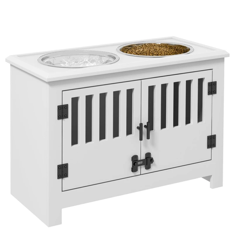 Image of PawHut Pawhut - Raised Dog Bowls for Large Dogs Feeding Station w/ Stand 5056725541521