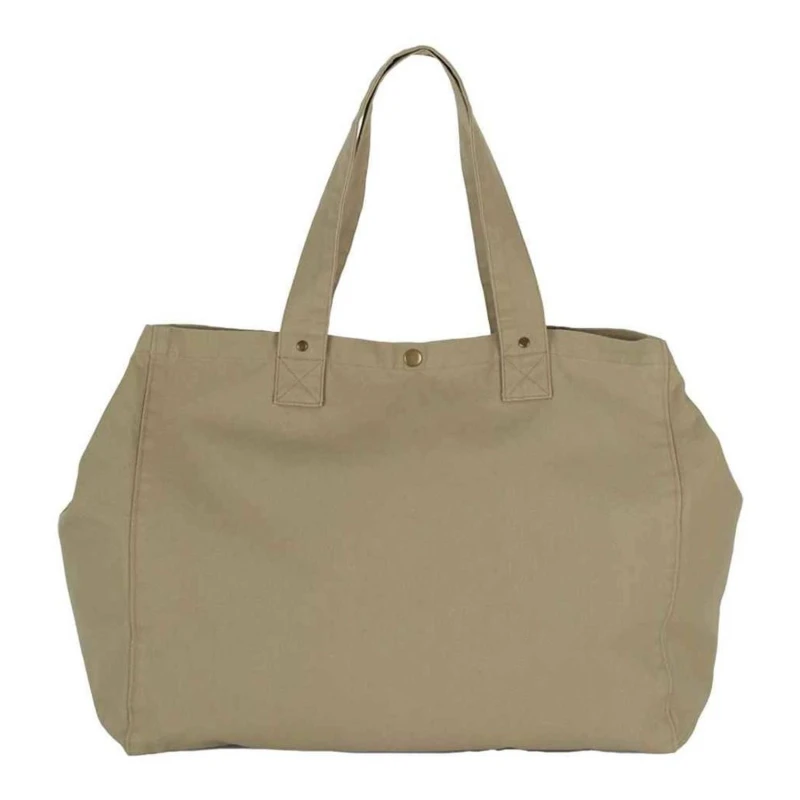 Image of Kimood Womens Washed Cotton Shopper Bag in Grey Grey Female One Size