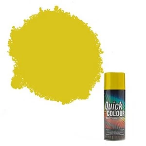 Image of Rust-Oleum Quick colour Yellow Gloss Multi-surface Spray Paint 400ml