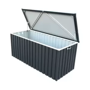 Image of Sapphire - Metal Cushion Storage Box 6x2 Grey - Anthracite Grey