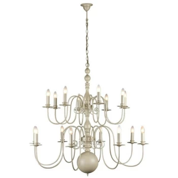 image of Linea Verdace Lighting - Linea Verdace Brugge Multi Arm Chandeliers Ivory