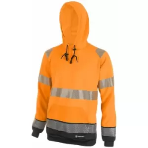 Image of Hivis two tone hoody or/blk xxl - Orange / Black - Orange / Black - Beeswift