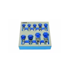 Image of Flexible Crows Foot Wrench Set 1/2"D 9pc
