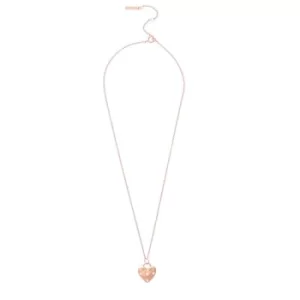 Image of Ladies Olivia Burton Plated Stainless Steel Bejewelled Classics Screw Heart Stud