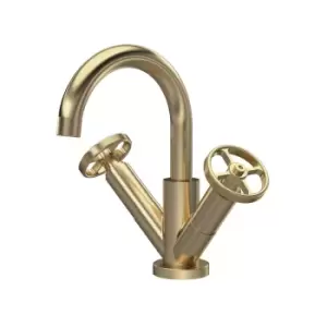 image of Hudson Reed Revolution Mono Basin Mixer - Brushed Brass