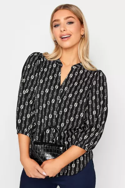 Image of M&Co Chain 3/4 Sleeve Blouse