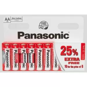 Image of Panasonic S5822 Zinc Batteries AA (R6R) Card-10