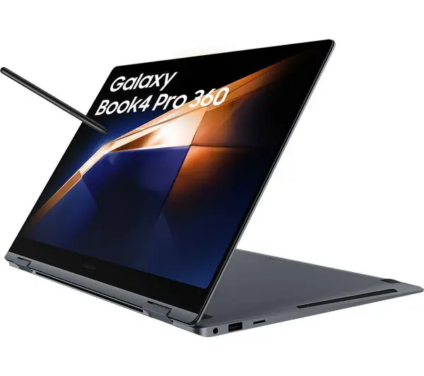 Image of Samsung Galaxy Book4 Pro 360 16" 2 in 1 Laptop - Intel Corea¢ Ultra 7| 1TB SSD| Grey, Silver/Grey