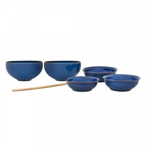 image of Denby Imperial Blue 7 Piece Asian Set