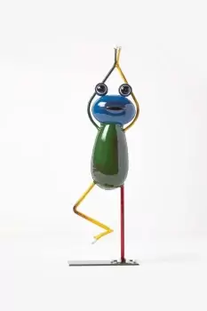 Image of Metal Tree Pose Yoga Frog, 43cm Tall