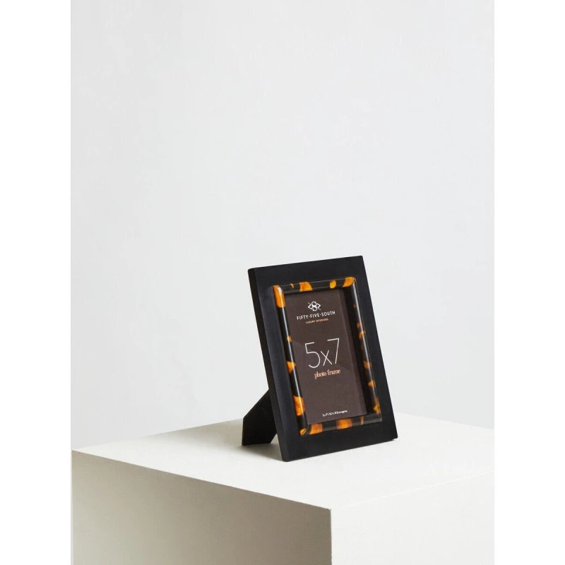 Image of Interiors by Premier Roma 5 x 7" Tortoise Shell Photo Frame Black unisex 24 x 19 x 2