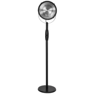 La Hacienda Black Series Vintage Searchlight Heater - Carbon Fibre Elements 900W/1200/2100W IP54 - Black