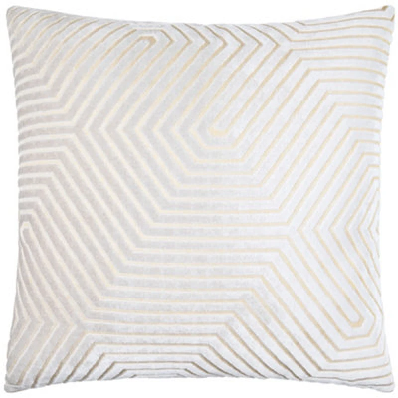 Image of Paoletti Paoletti Evoke Cut Velvet Cushion in Off White Size: 55cm x 55cm Off White 55cm x 55cm Unisex 5025532354471