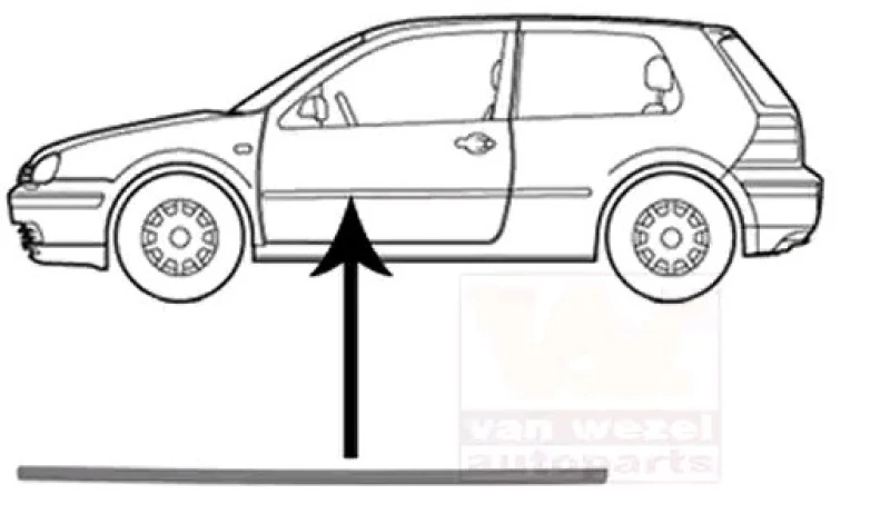 Image of VAN WEZEL 5888407 Moldings Trim-/Protection Strip,door (1005)
